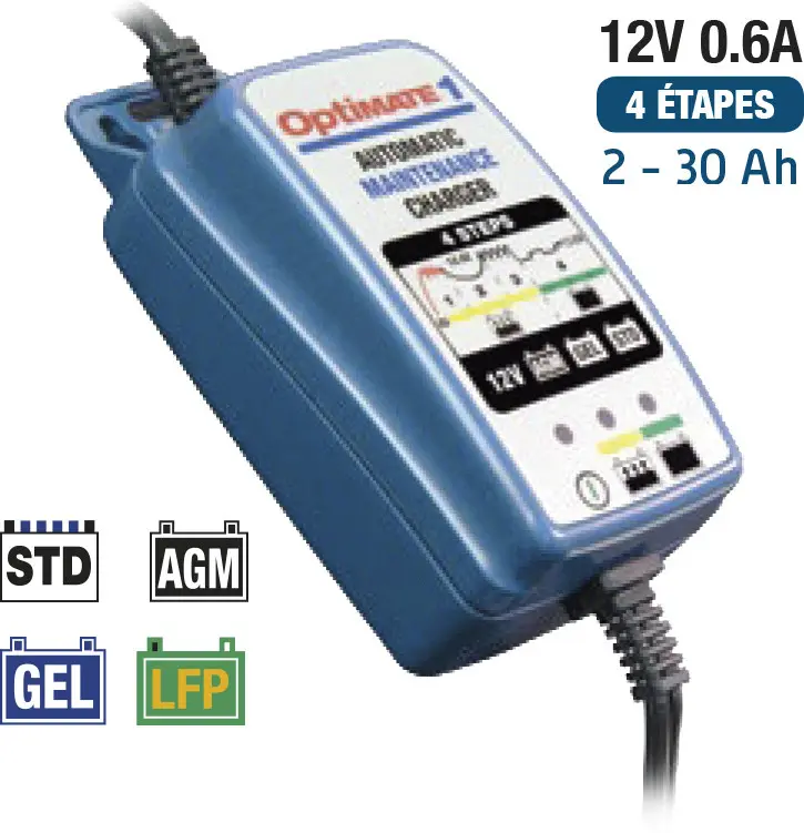 TECMATE Optimate 1 Duo TM402-D Batteriepflegegerät — Batterien