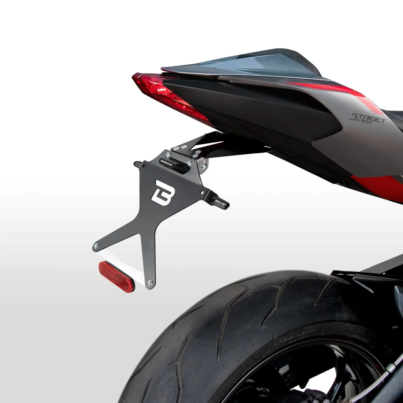 Kippschildhalter Barracuda für Triumph Street Triple R 2013-2023