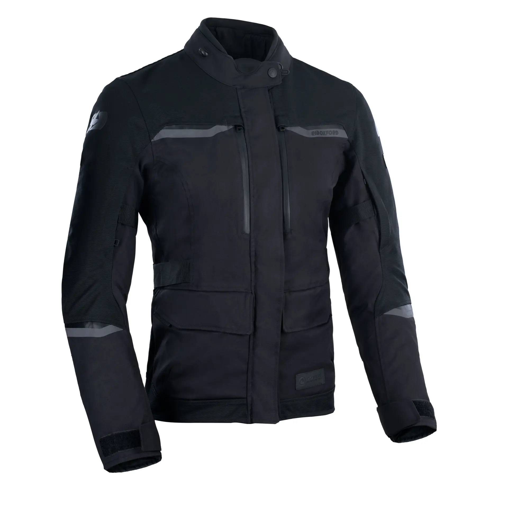 Damen Motorradjacke OXFORD Mondial 2.0 WS Stealth Schwarz