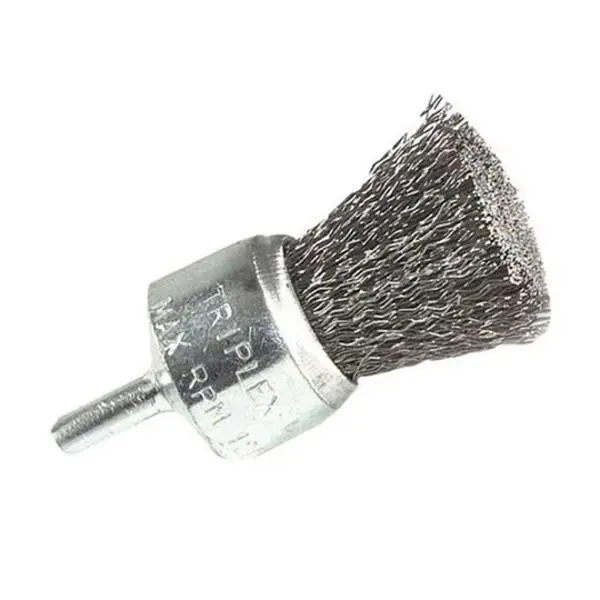 Brosse pinceau Tivoly fil acier ondulé dia.28