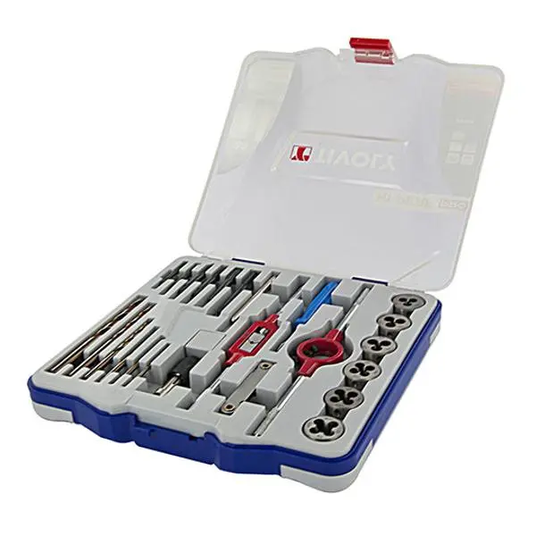 Coffret outils Tivoly taraudage 6 tarauds HSS + 6 filières HSS M3-M10 + 6 forets HSS