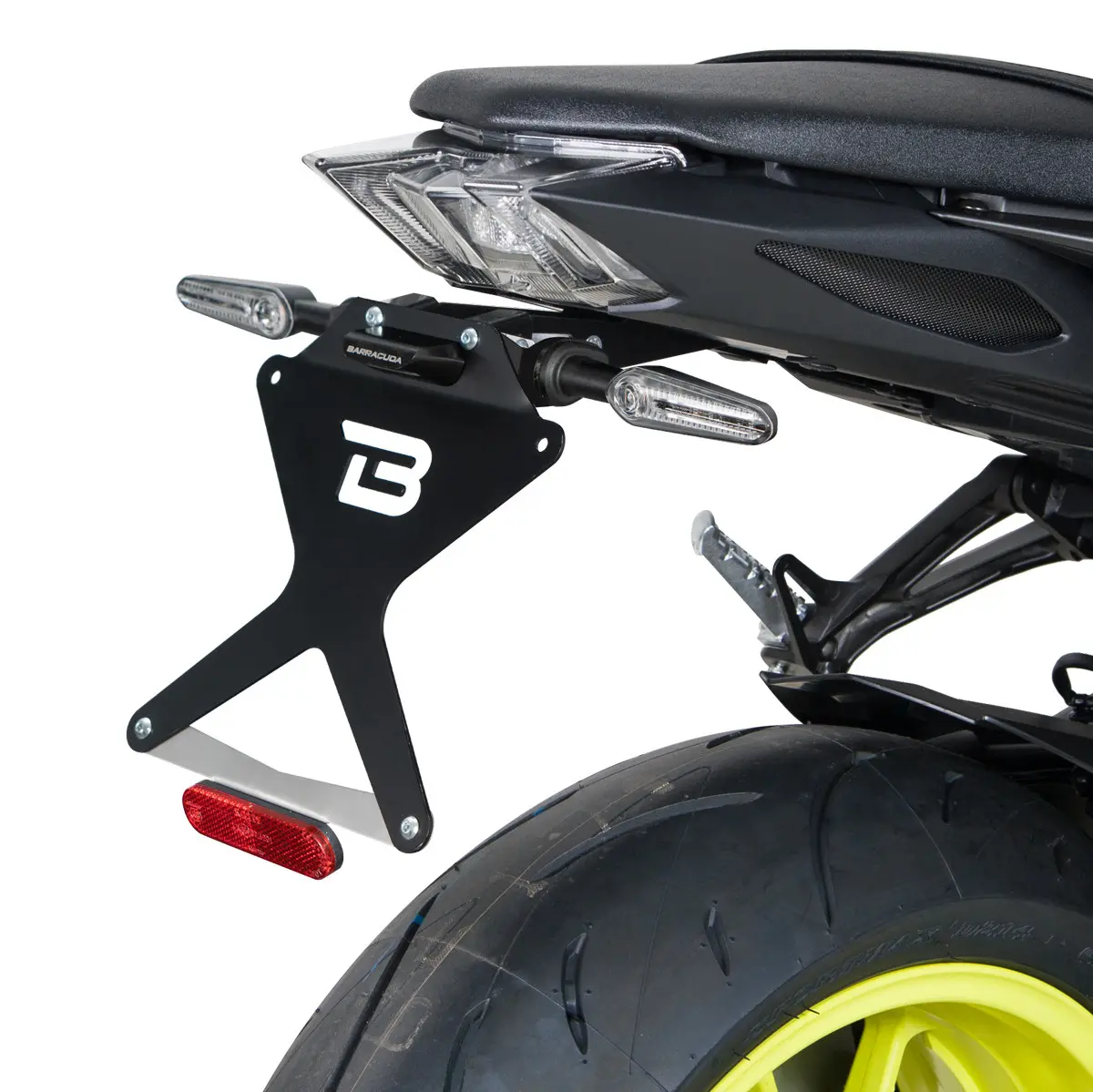 Support de plaque Barracuda Yamaha MT-09 2017-2020 pour clignotants LED d'origine