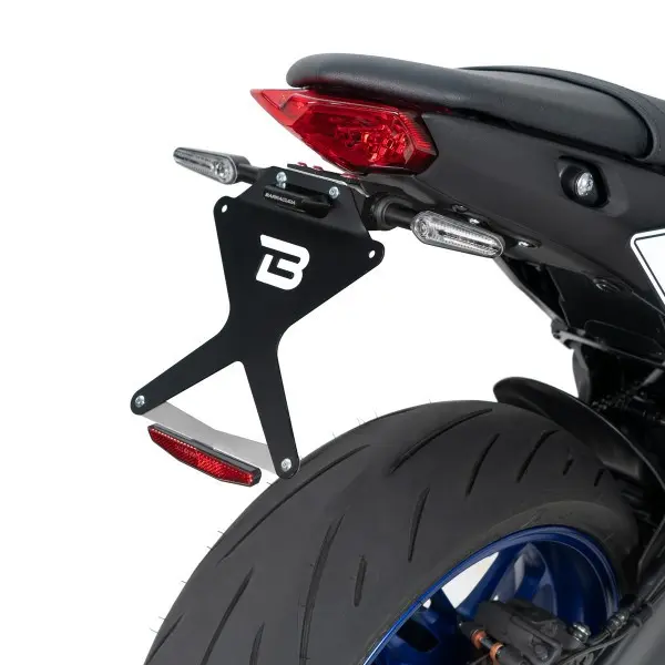 Support de plaque Yamaha MT-09 2021-2022 pour clignotants d'origine Barracuda