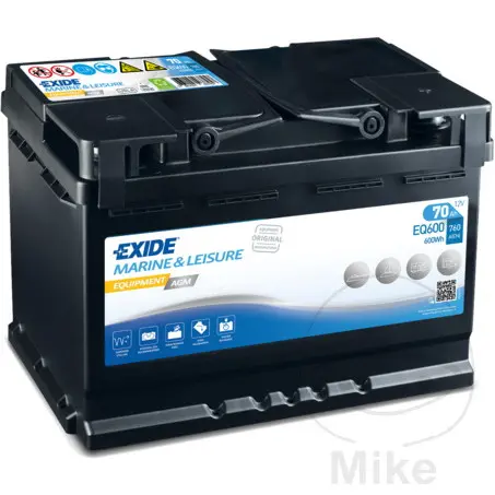 Exide Equipment AGM 12V 70Ah 배터리