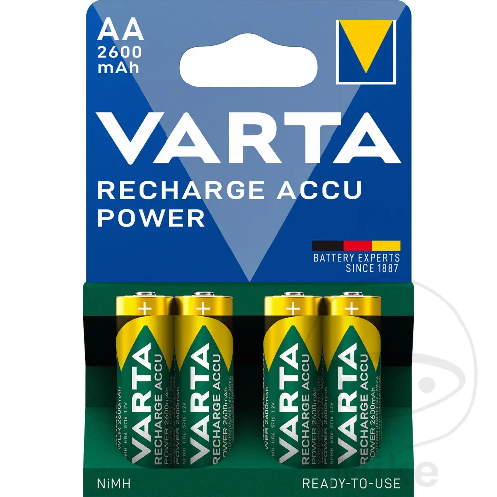 Varta Recharge Accu Power AA 충전지 - 4개 블리스터 팩