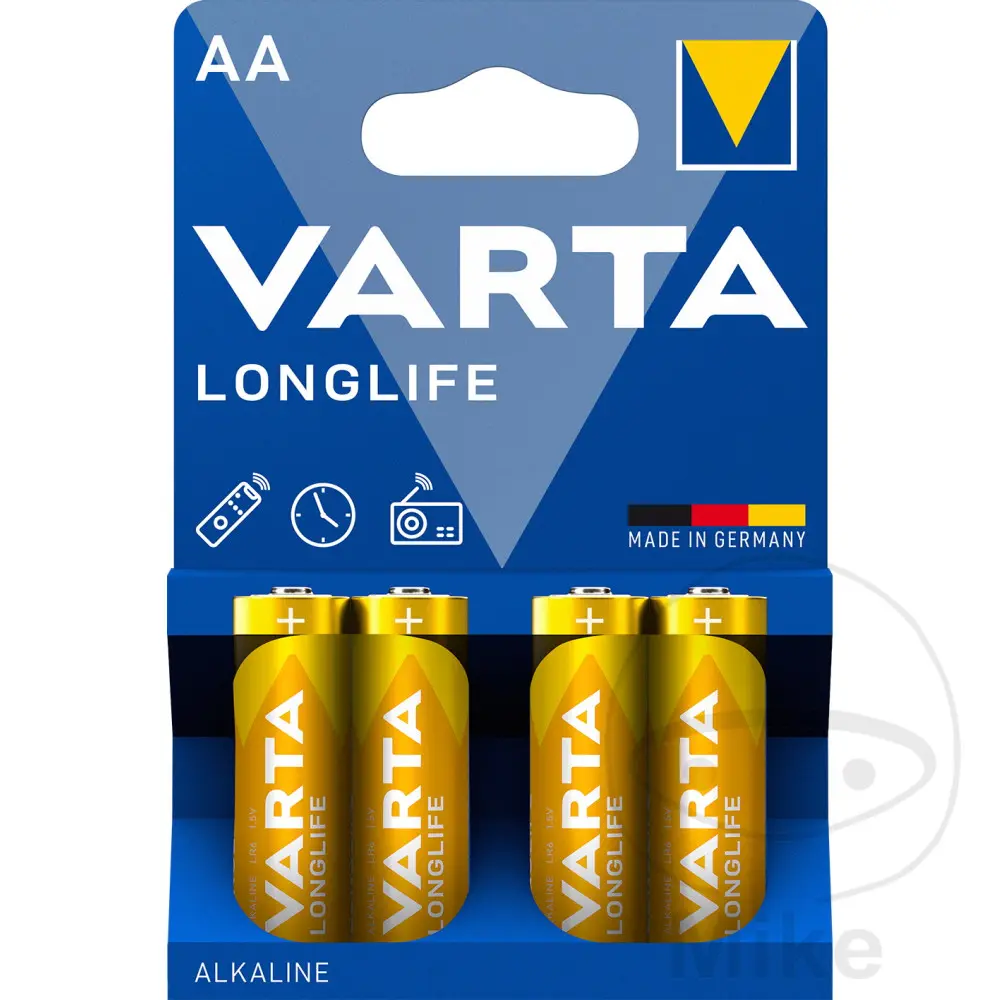 Batterie LR06 1.5V Varta Alcaline Longlife AA - Packung mit 4 Stück