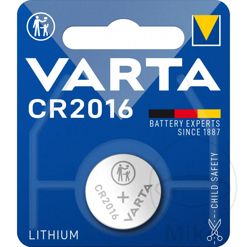 Knopfzelle CR2016 Varta Lithium Blister 1