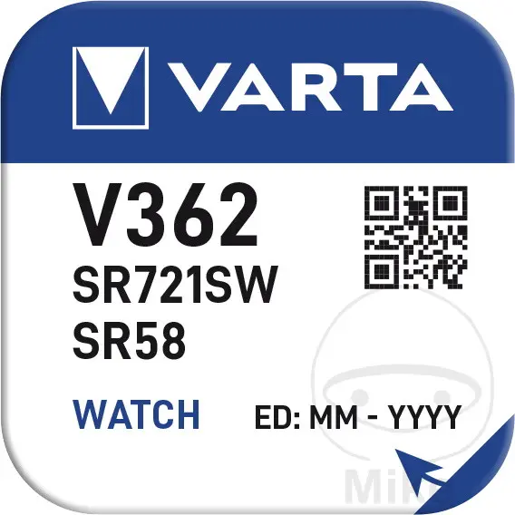 Μπαταρία Κουμπιού V362 Varta Blister 1 βίδα