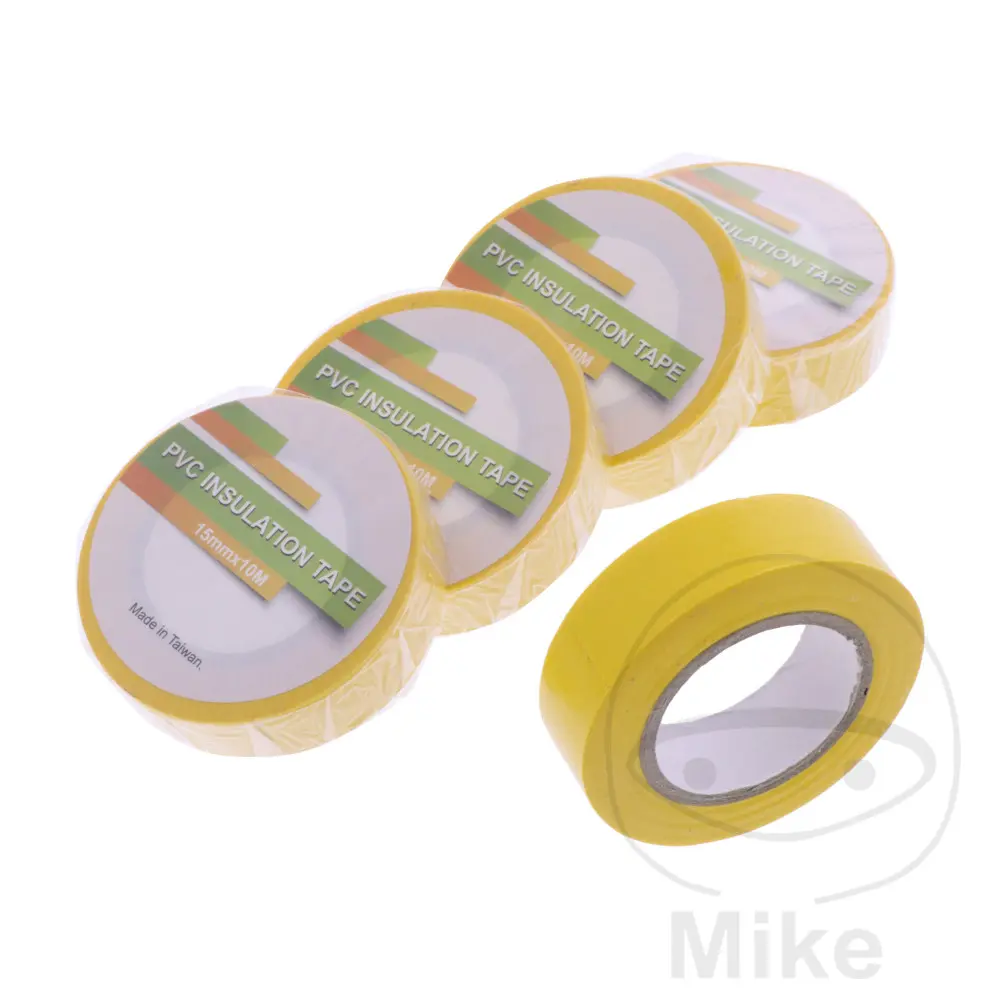 Ruban isolant 10 m jaune JMP lot de 5 pcs