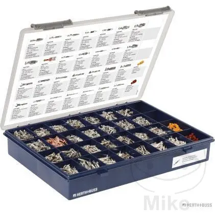 Assortimento di connettori a crimpare isolati Herth & Buss 800 pezzi