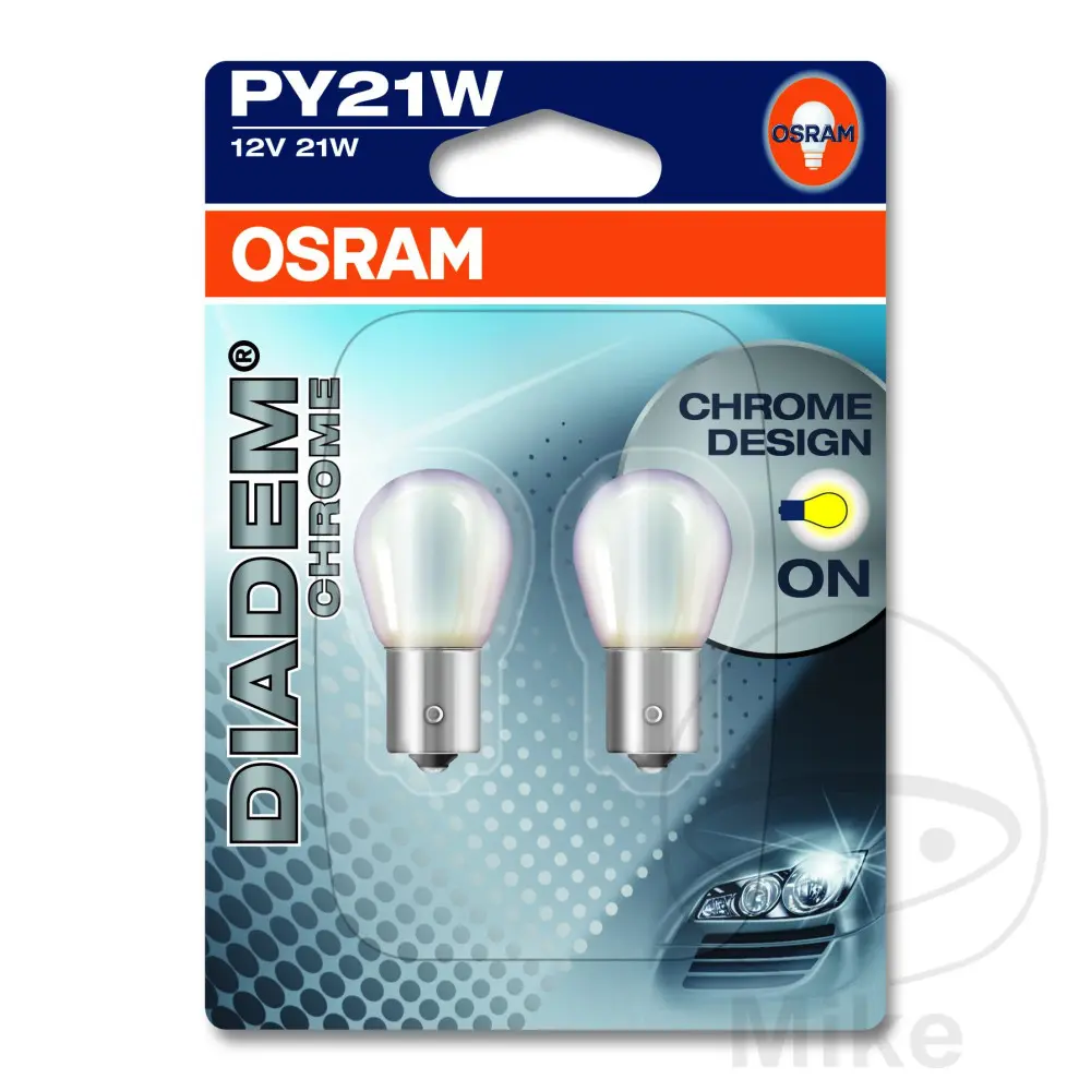 बल्ब 12V 21W BAU15S ओसराम डायडेम क्रोम - पोजिशन लाइट (ब्लिस्टर ऑफ़ 2)