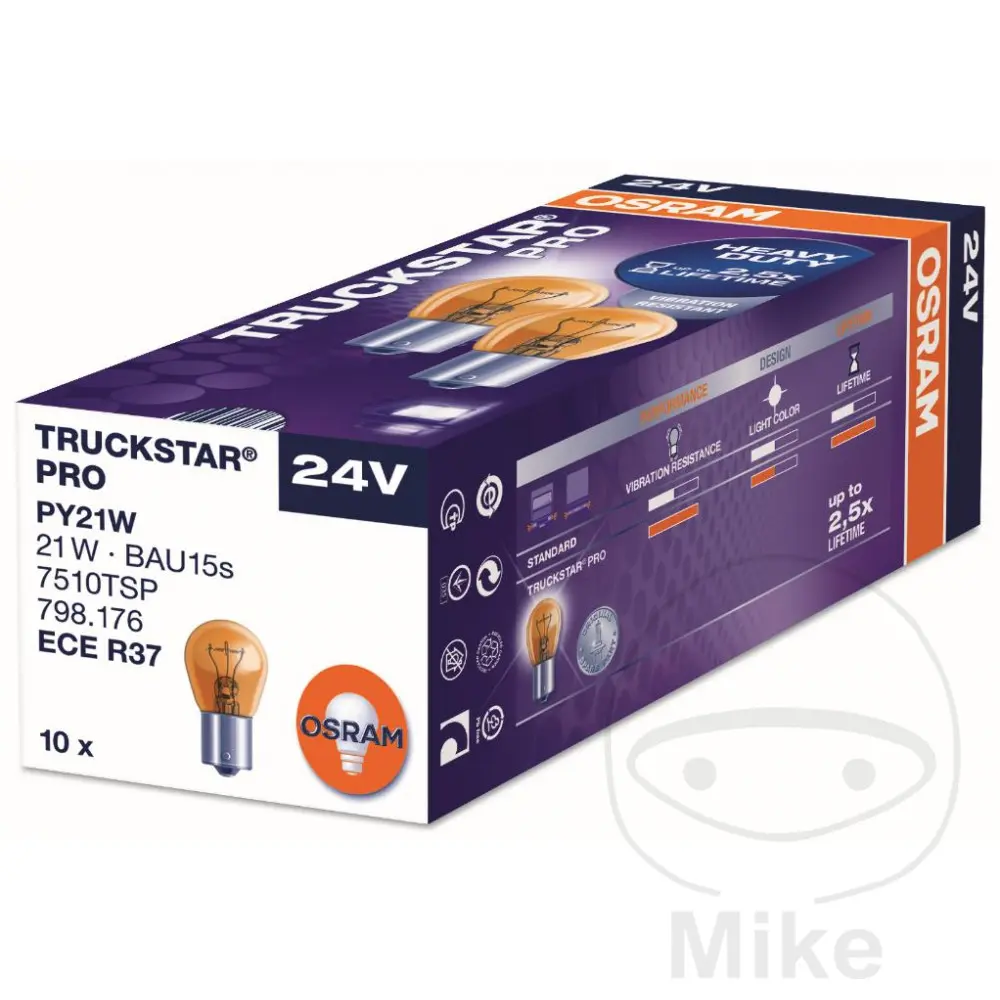 مصباح 24 فولت 21 واط BAU15S Osram Truckstar Pro