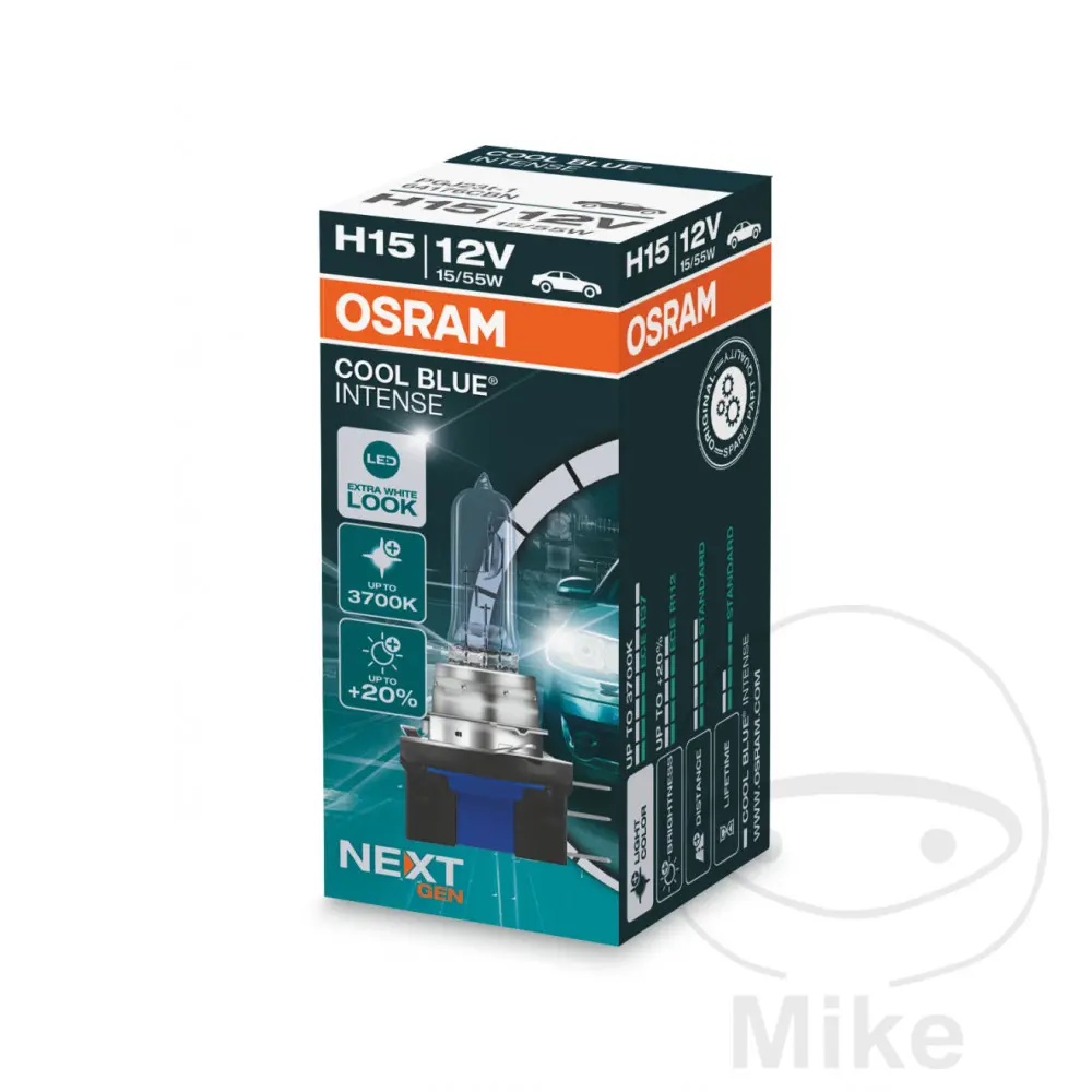 Ampoule H15 12V 15/55W Osram Cool Blue Intense NEX GEN
