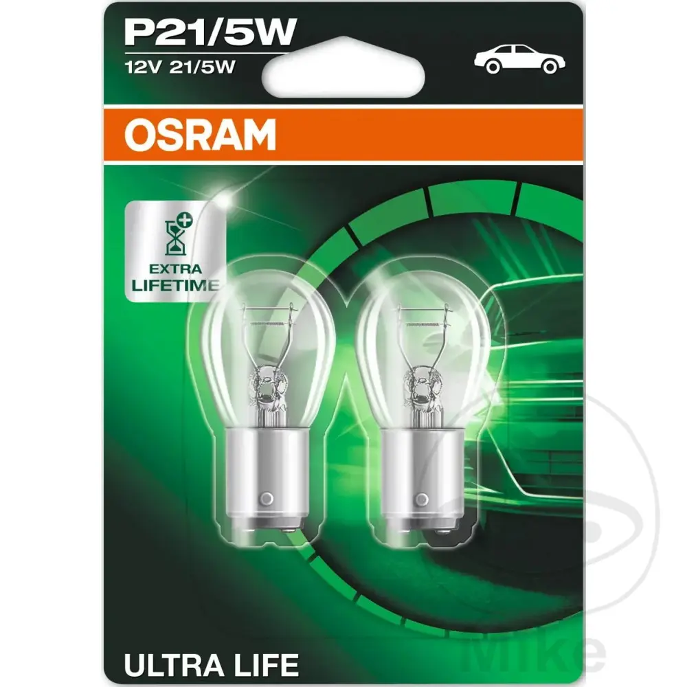 전구 12V 21/5W BAY15D Osram Ultra Life - 2개 팩