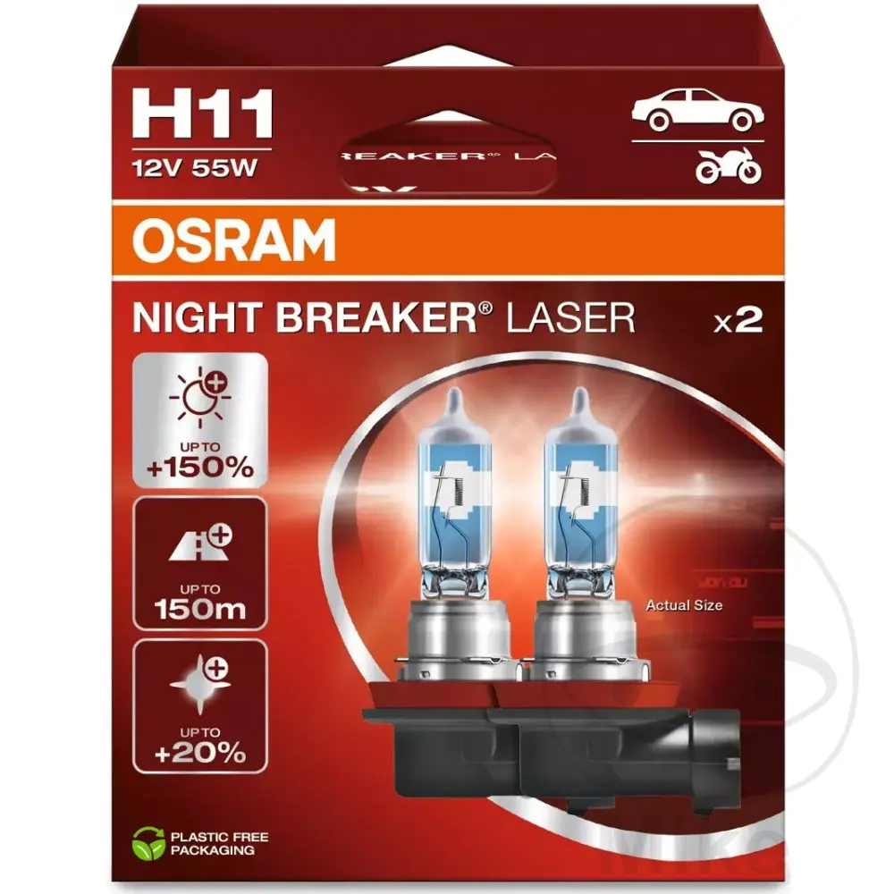 Lampe H11 duo 12V 55W Osram