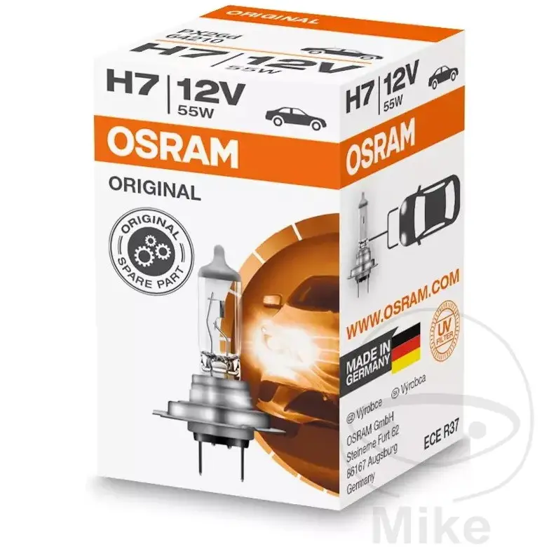 OSRAM Halogenlampe H7 12V 55W Sockel PX26D weiß