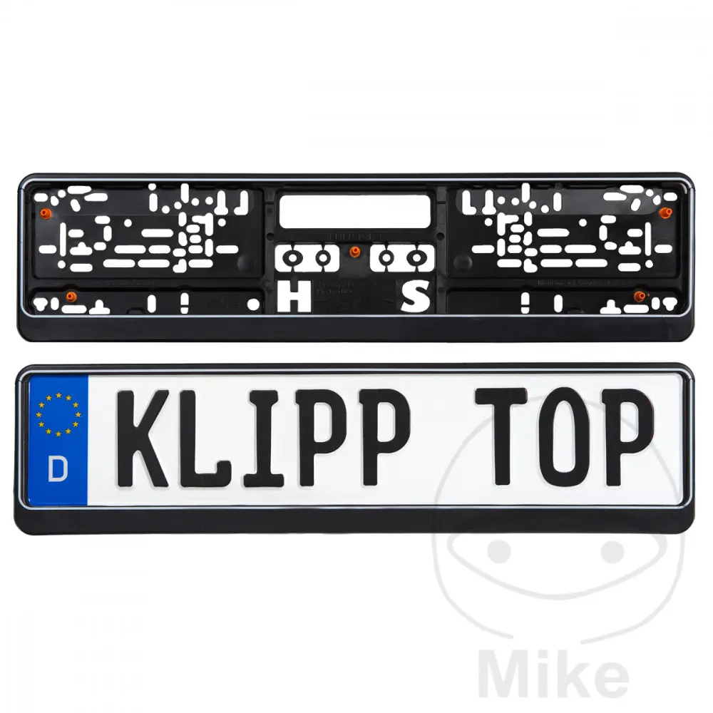 Amplificador de placa de matrícula 520X110 Klipp TOP4 preto