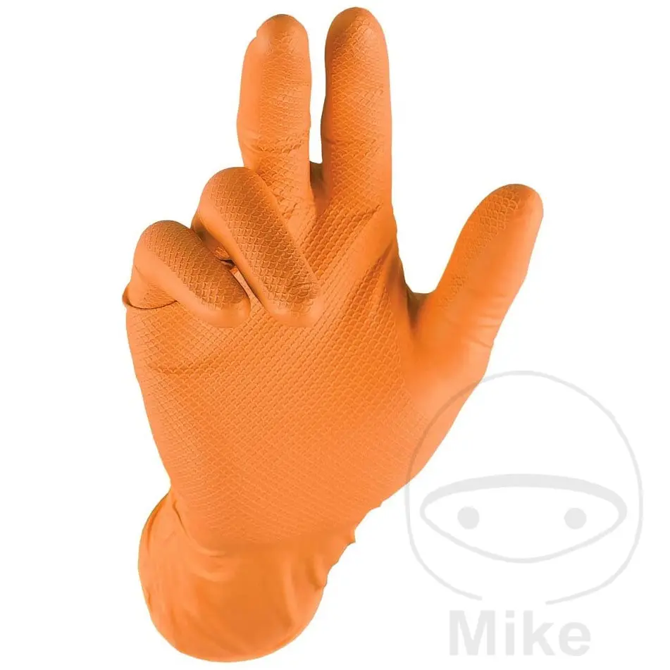 Einweghandschuhe orange Grippaz NBR 50 Stück
