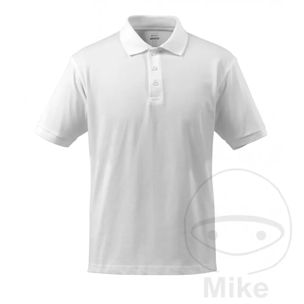 Mascot White Polo Shirt Size M