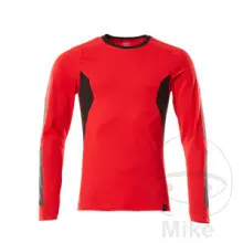 T-Shirt Mascot Manches Longues Rouge Noir Taille XL Homme