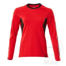 T-Shirt Mascot Femme Manche Longue Rouge Noir Taille M