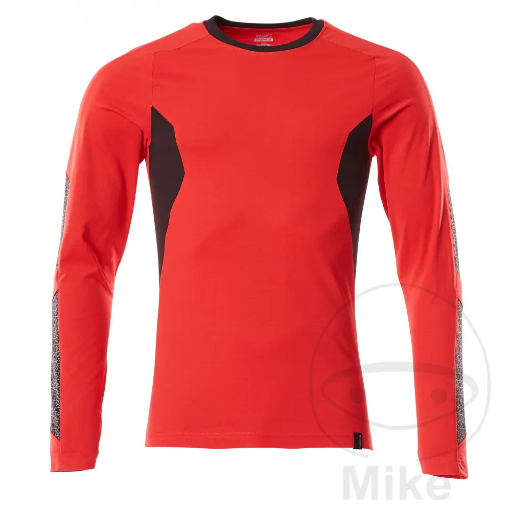 Mascot MCT Langarm T-Shirt grey melange rot/schwarz
