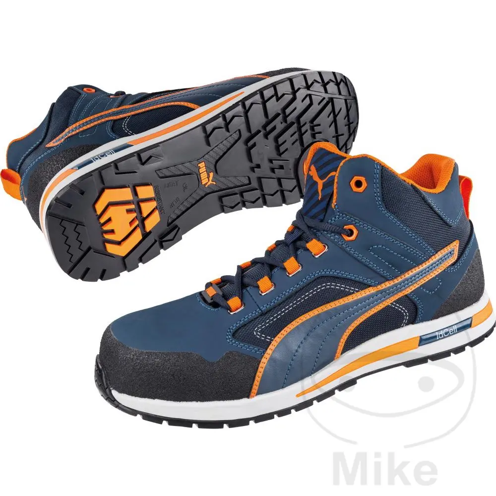Puma Work Shoes S3 GR46 Crosstwist Stiefel Bleu Orange