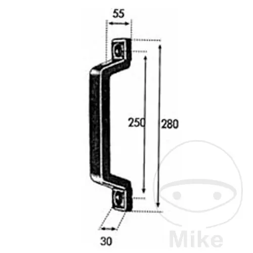 Gummigriff Bierhake für Anhänger - Lochabstand 250 mm