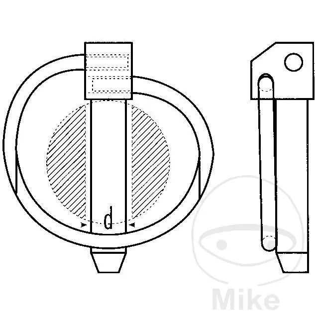 Goupille pliante galvanisée 4,5 mm EDE