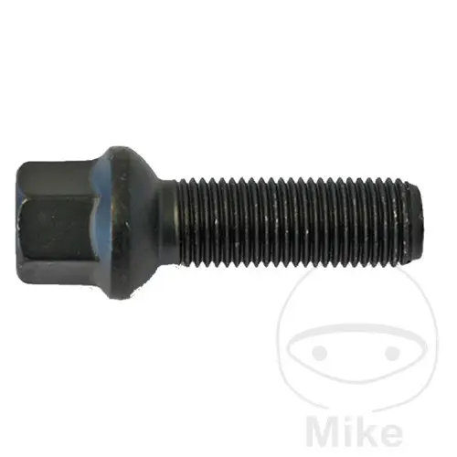 مسمار عجلة من H&R مقاس M14x1.5x50 مع طوق مخروطي أسود
