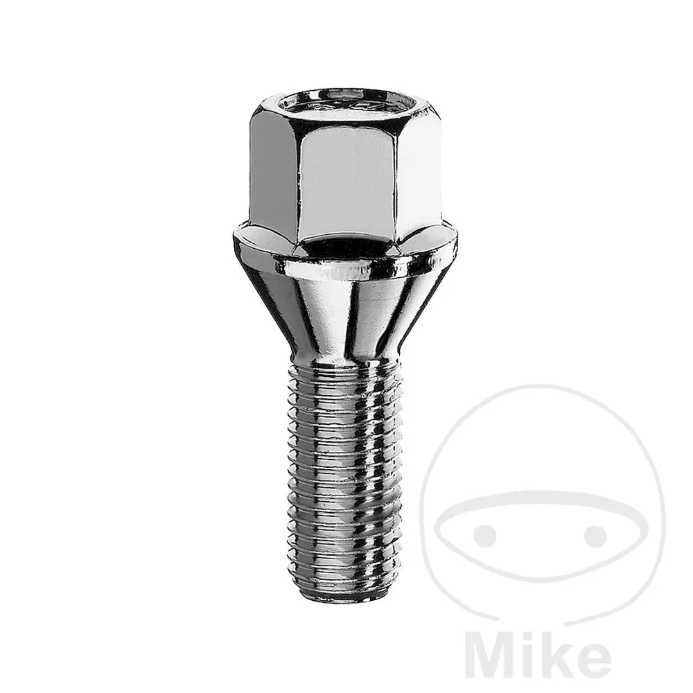 Μπουλόνι τροχού M12x1.25x22 φλάντζα 17 mm ασημί SCC Fahrzeugtechnik - Συσκευασία 10 τεμαχίων