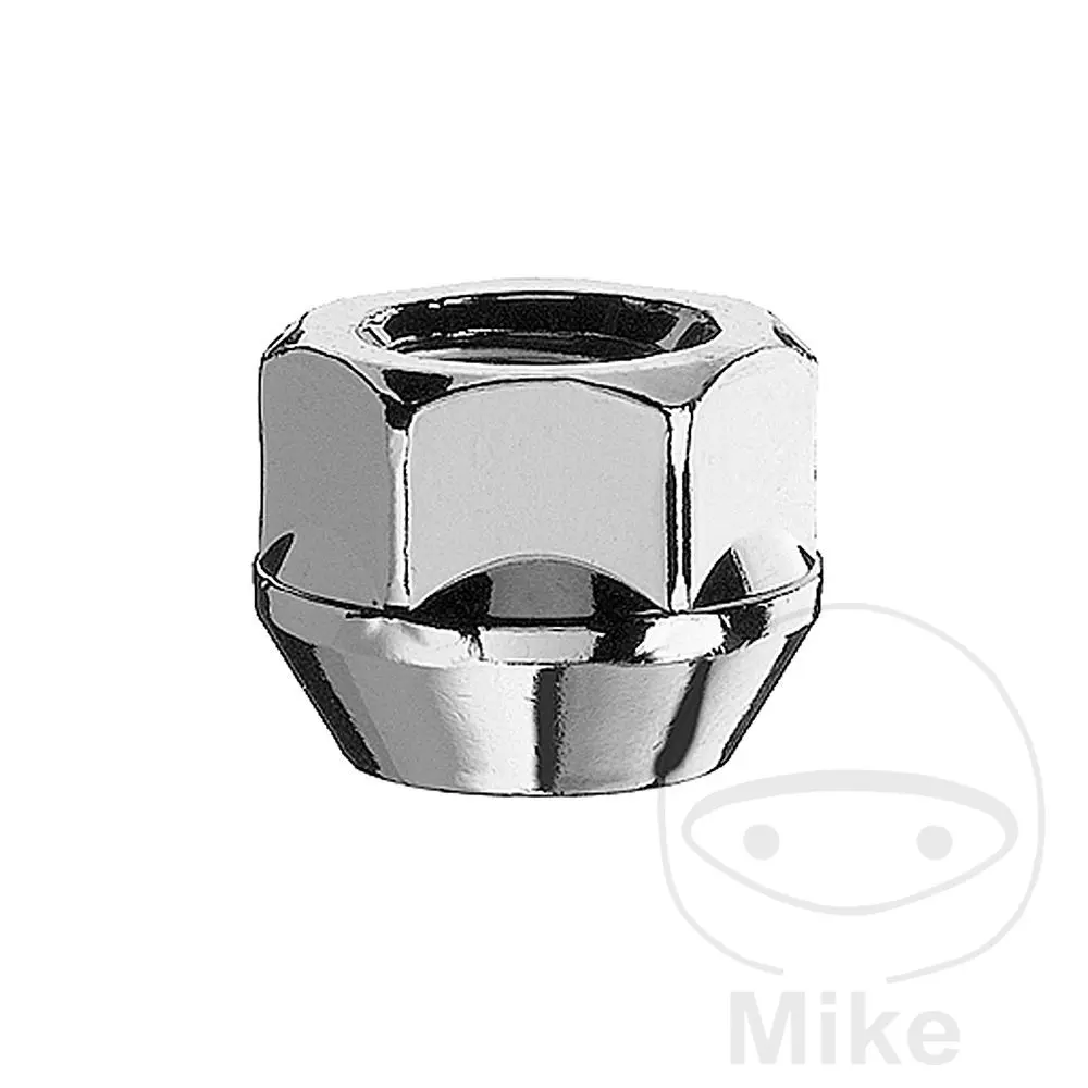 Wheel nut M12 x 1.25 collar 19 silver SCC Fahrzeugtechnik - Pack of 10 pieces