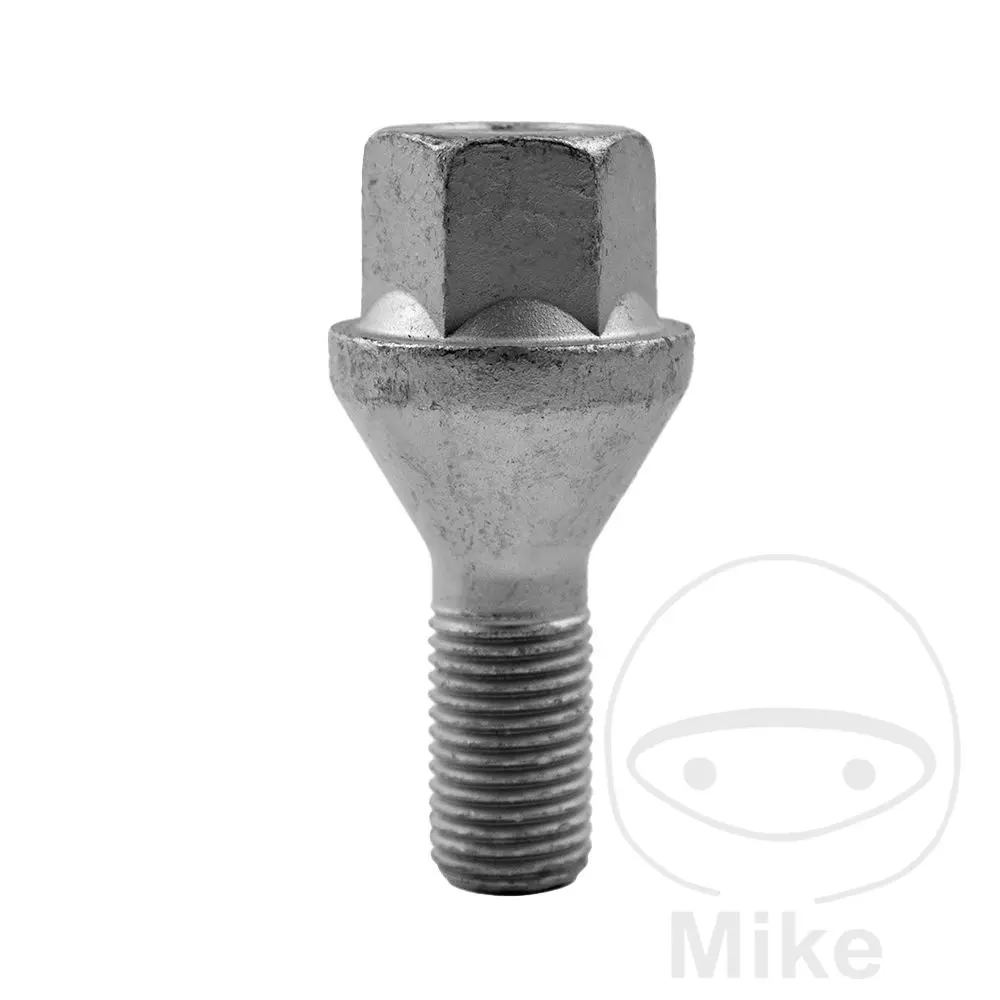 SCC Fahrzeugtechnik 실버 플랜지 휠 스터드 M14 x 1.5 x 27 - 10개입
