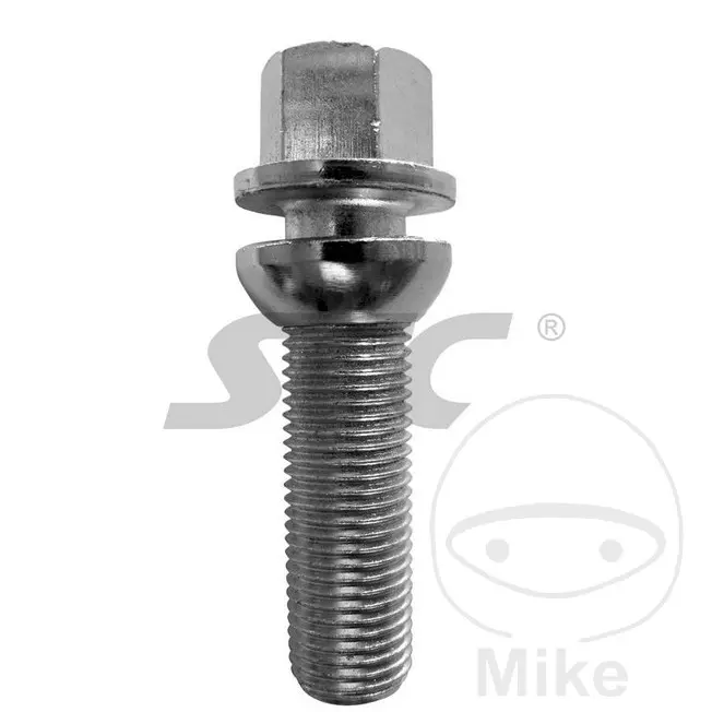 مسمار عجلة M15x1,25x48 KU17 فضي - عبوة من 10 قطع SCC Fahrzeugtechnik