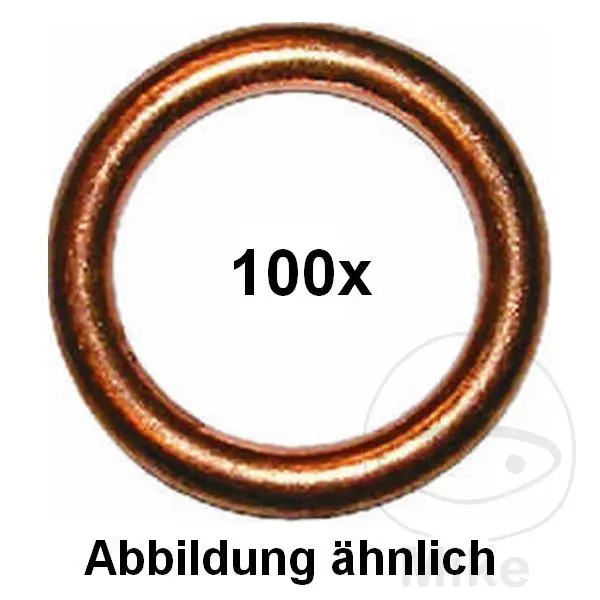Bague d'étanchéité en cuivre 8X14X1.5 Dresselhaus Pack de 100 pièces