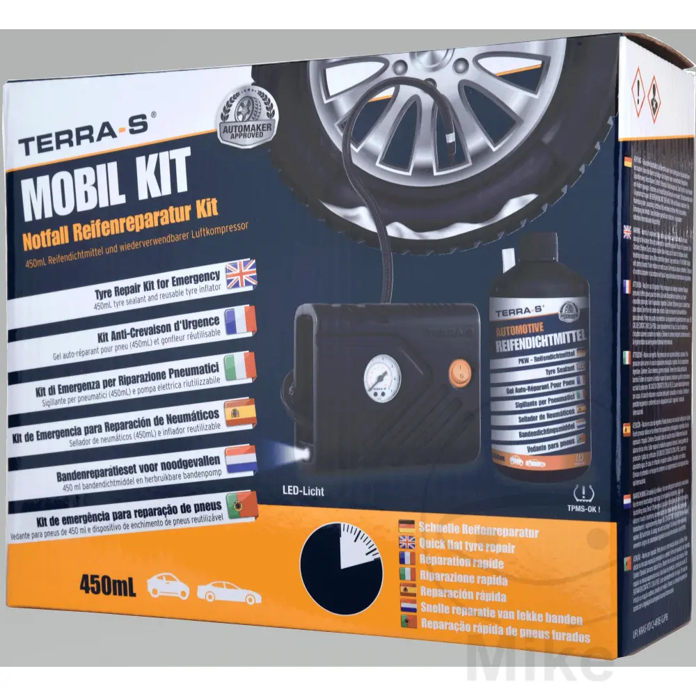 Kit anti-crevaison Terra-S Mobil 450 ml