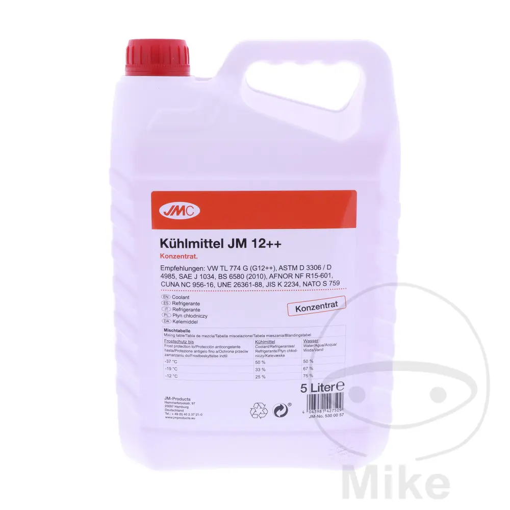 Liquide de refroidissement JM 12++ 5 L JMC avec protection antigel