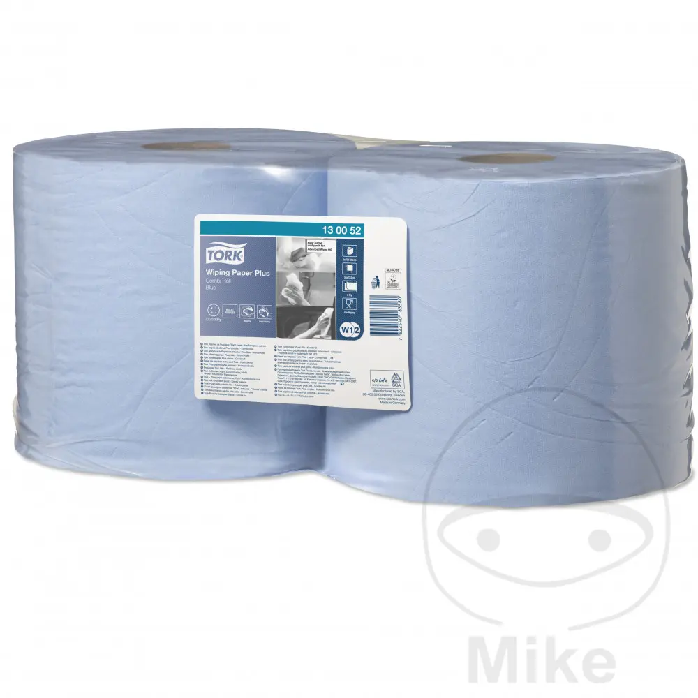 Reinigungs-Papierrollen Tork Plus, 2 750 Tücher blau