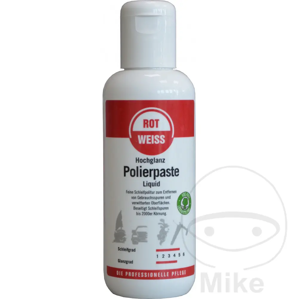 Pâte à polir liquide Rotweiss Hochglanz 250 ml rouge-blanc
