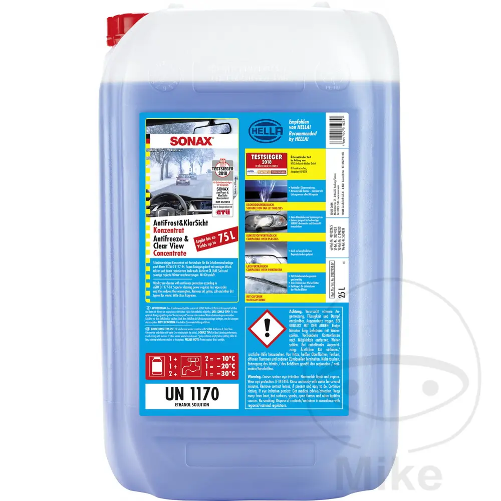 Nettoyeur de pare-brise 25 litres Sonax antigel agrumes