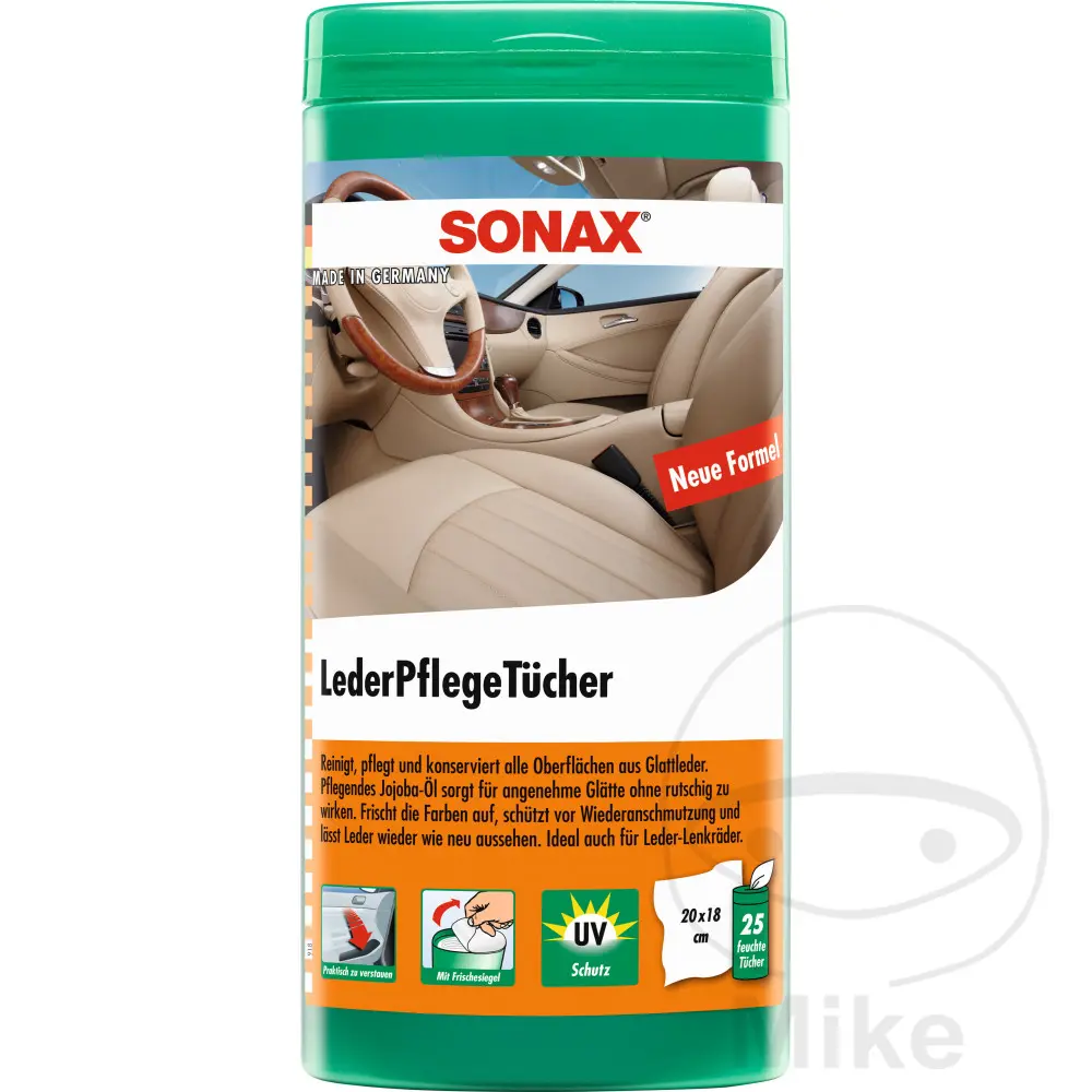 Boîte de lingettes de soins du cuir Sonax 25 pièces