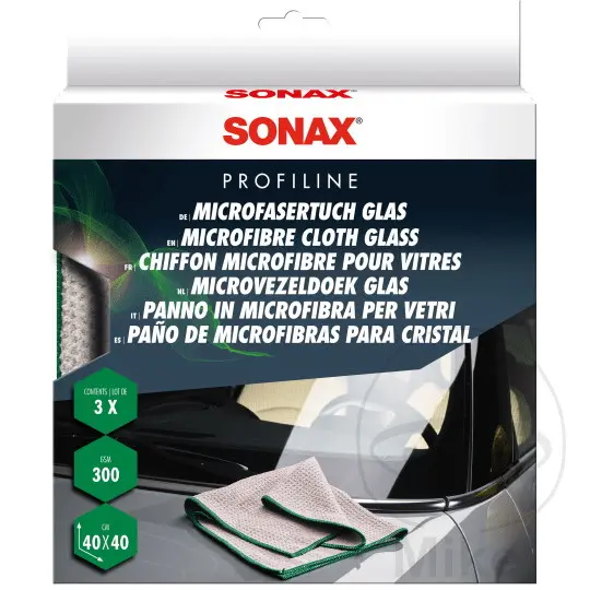 Microfibres pour vitres Sonax x3
