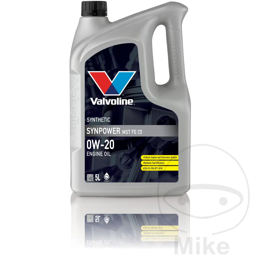 Huile moteur Valvoline 0W20 MST FE C5 5L Synpower Alternative 5585067
