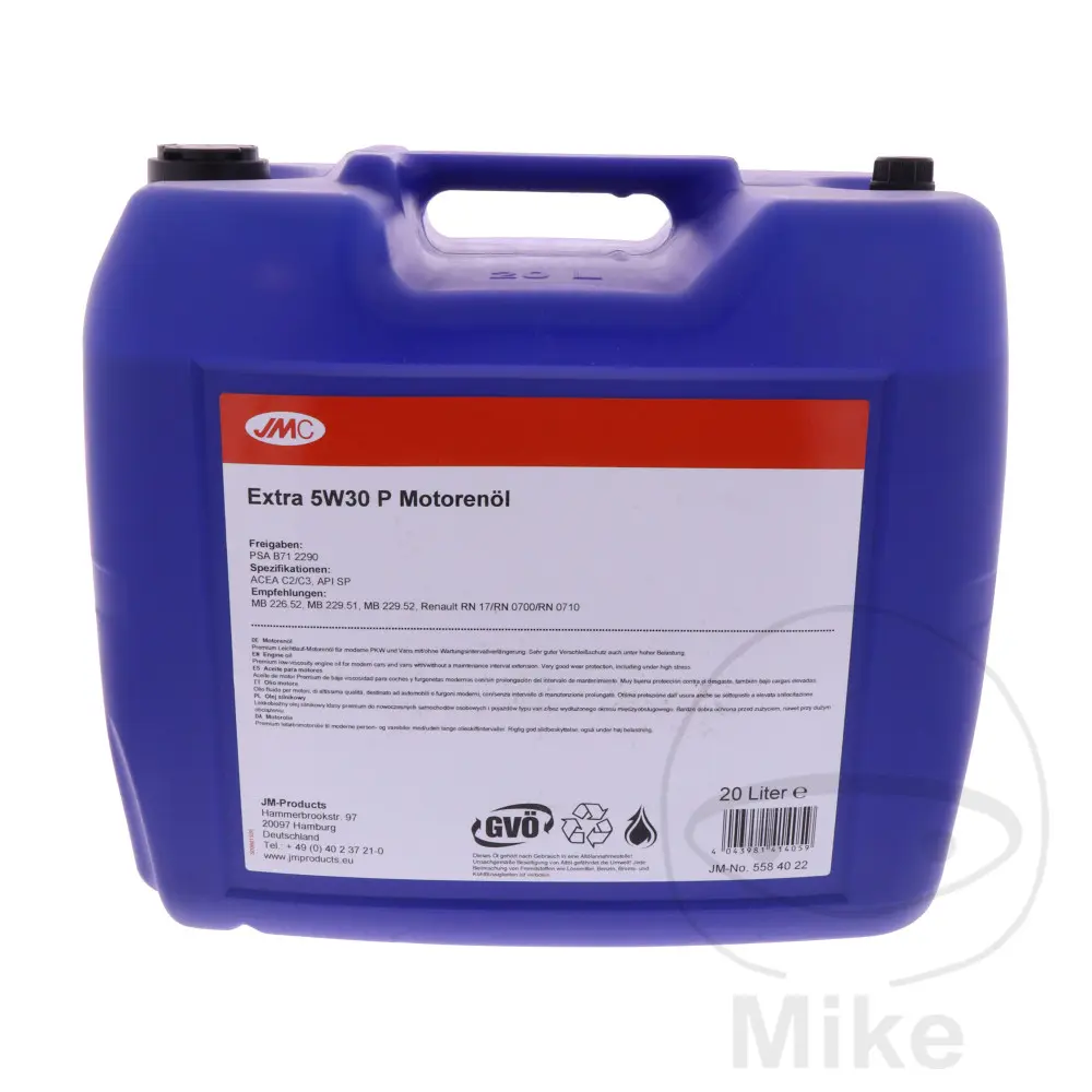 Motoröl JMC 5W30 EXTRA Alternative 20 L