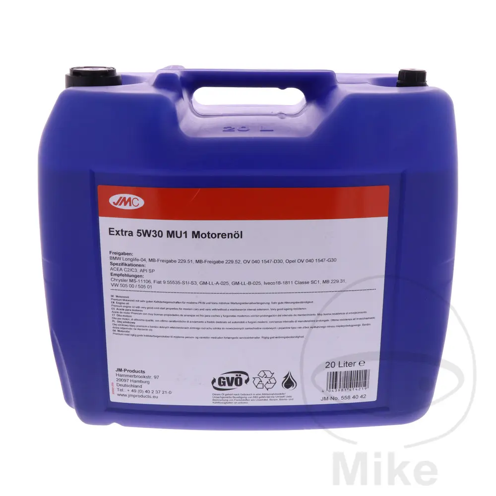 Motoröl JMC EXTRA Alternative 5W30 MU1 20L