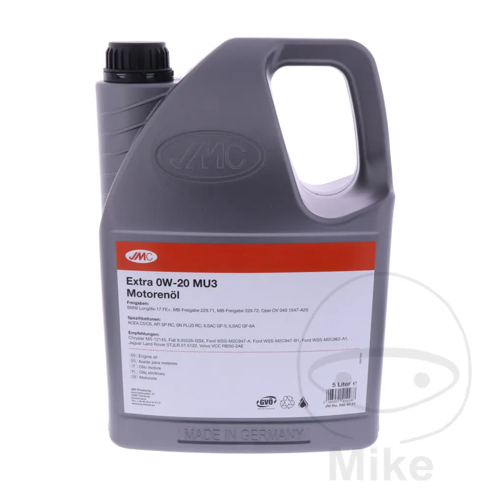 JMC Motoröl 0W20 MU3 5L EXTRA Alternative 5580542