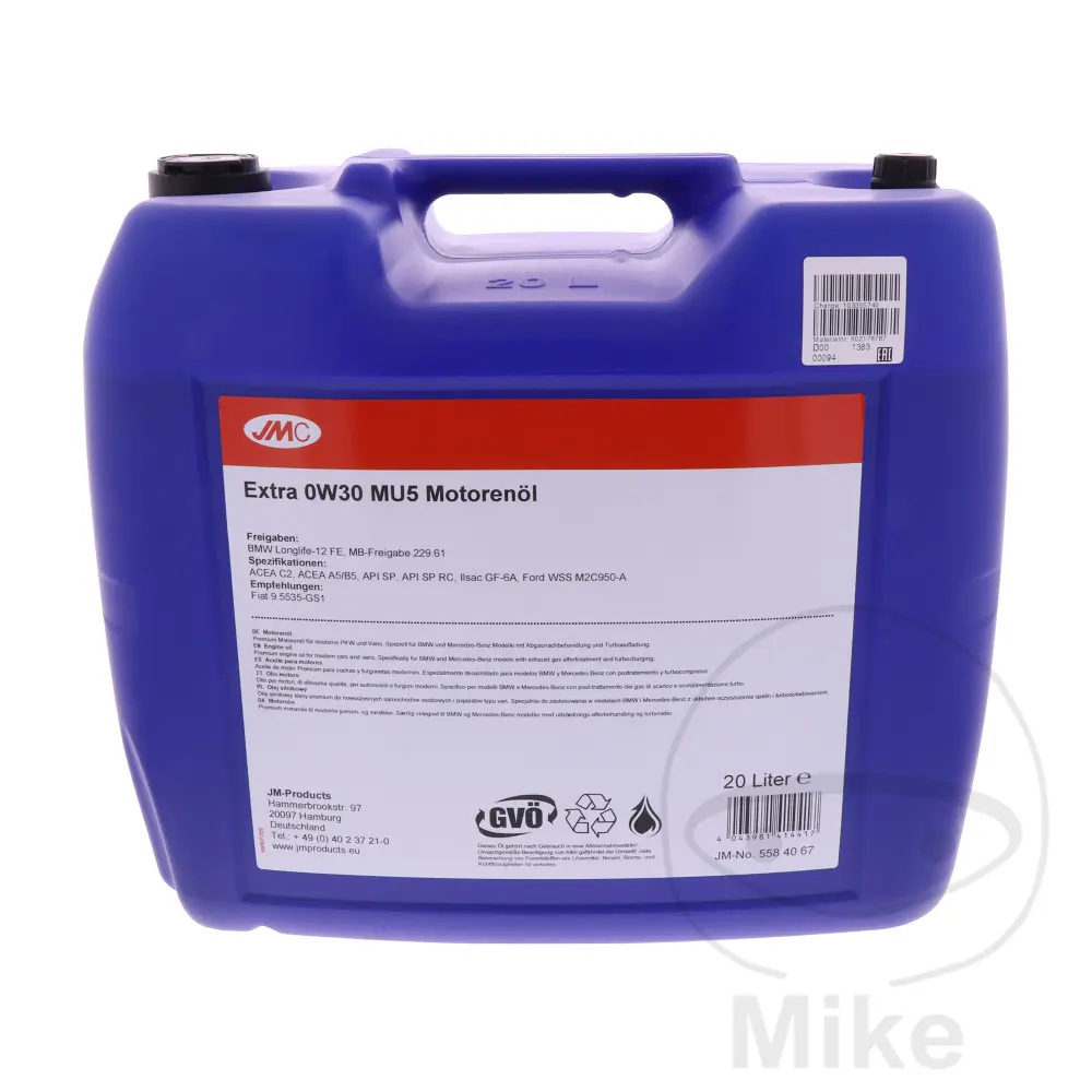 Motoröl 0W30 MU5 20L JMC EXTRA Alternative 5580423