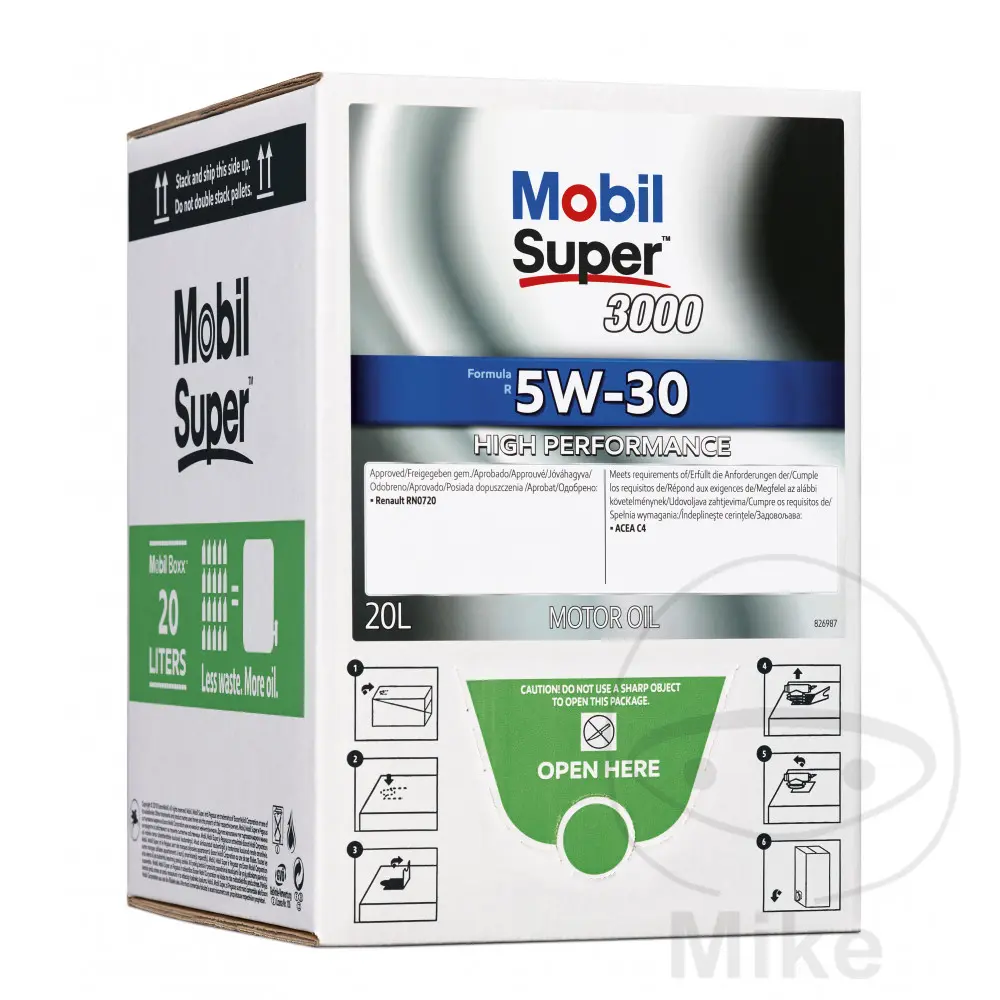Motoröl 5W30 Mobil 20 L mit Ablasshahn