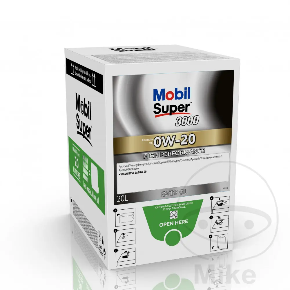 Huile Moteur Mobil 0W20 SUP3000VC 20 L avec robinet de vidange intégré