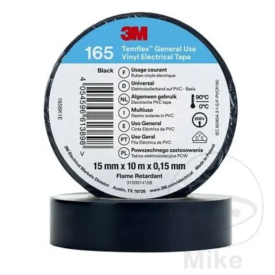 Isolierband 3M Temflex 165 15 mm x 10 m schwarz